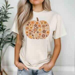 Chinoiserie Pumpkin Fall- Autumn Elegant Orange White Shirt Cute Thanksgiving